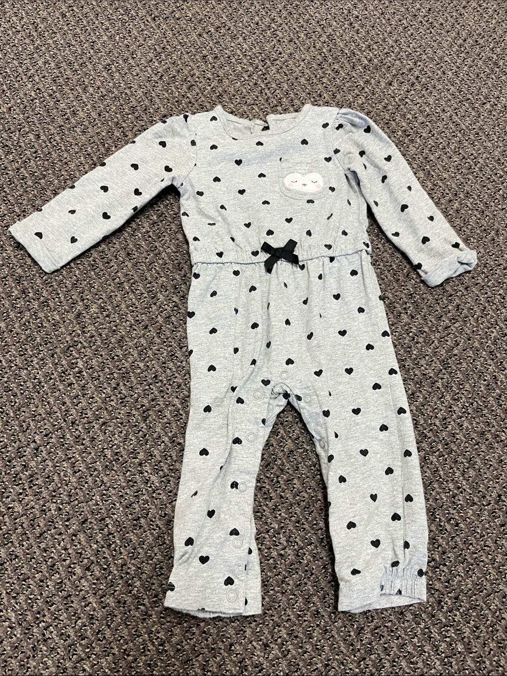 Carter's Just One You One Piece Long Sleeve Bodysuit Size 12 Mo.